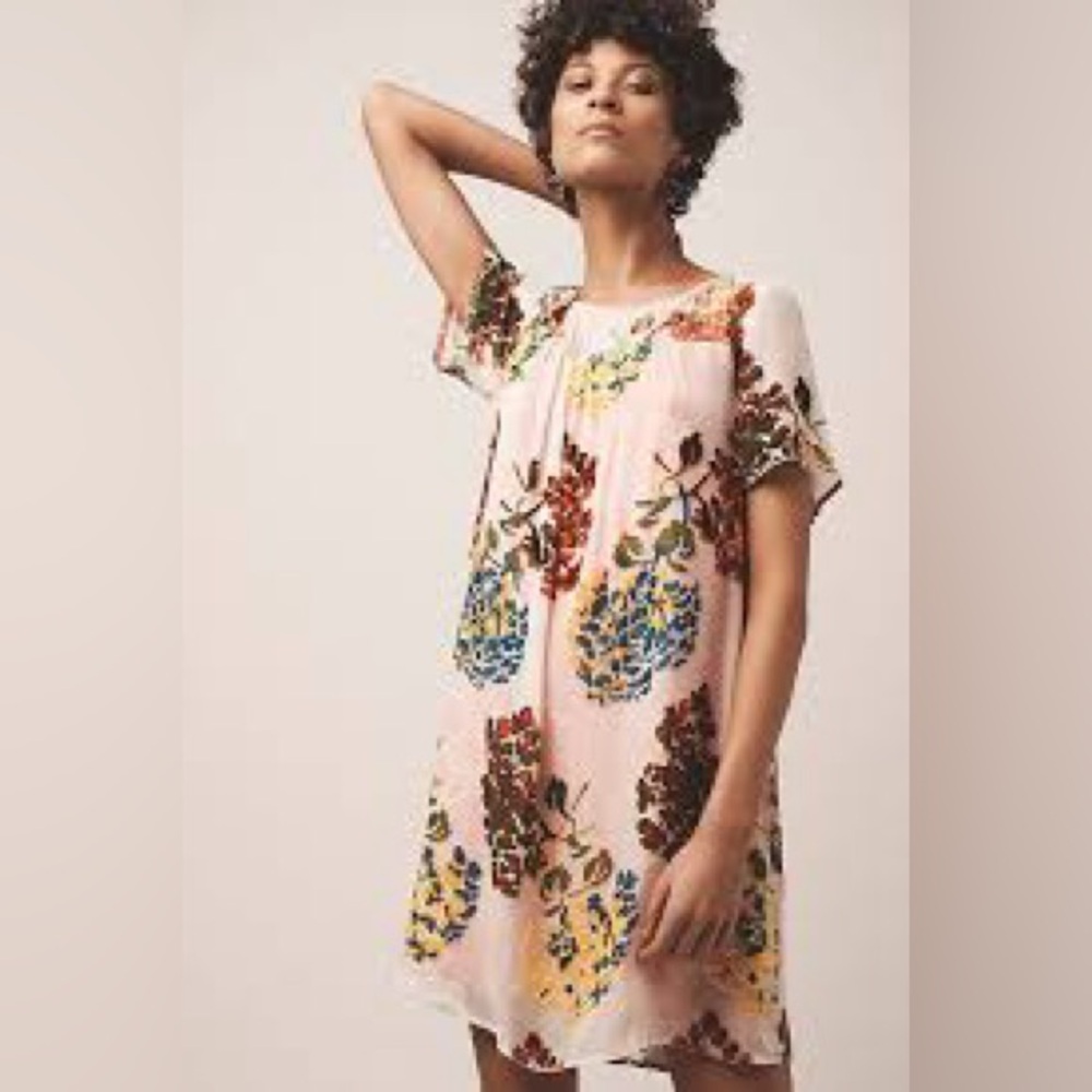 Maeve Pink Floral Pattern Dress